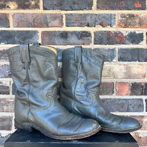 Vintage Tony Lama Grey Leather Boots